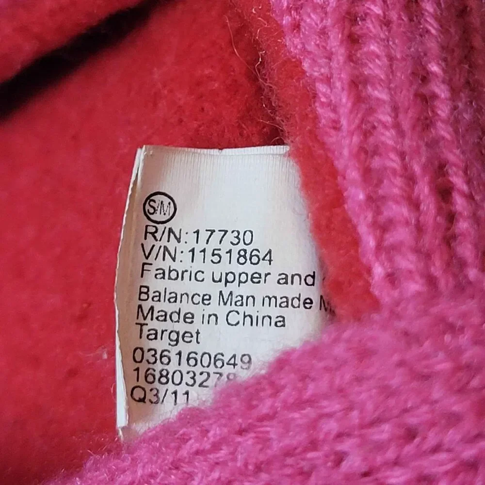 Girls Youth Small/Medium Nick & Nora Mary Jane House Slippers Pink w Scotty Dog